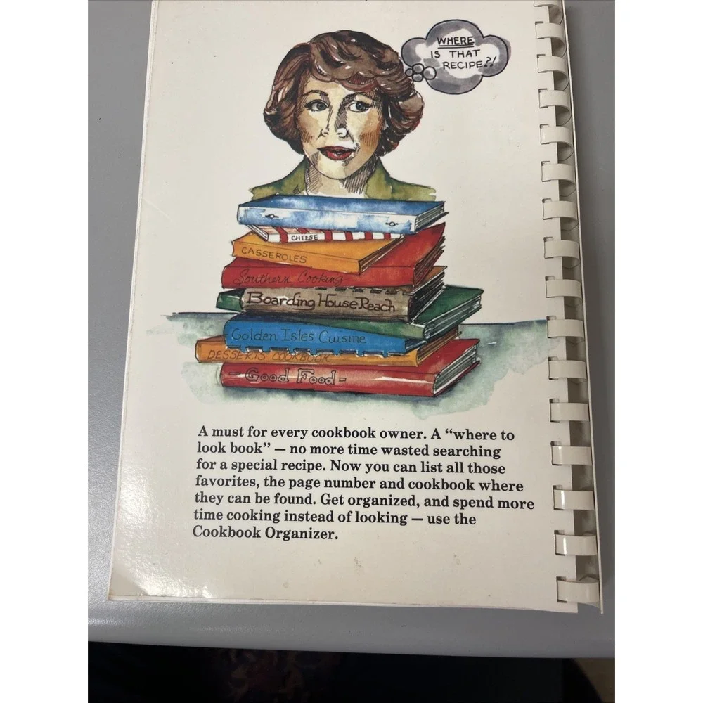 Vintage‎ Cookbook Organizer The Where To Look Book Dot Gibson Spiral PB 1982